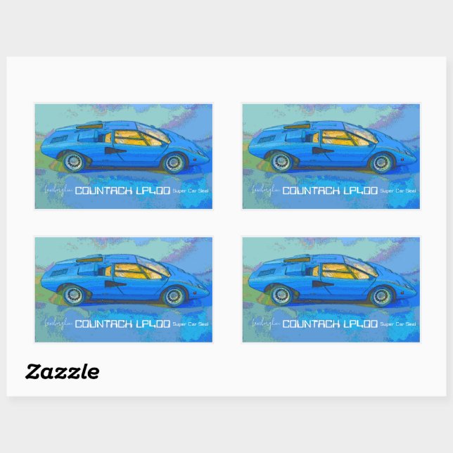 COUNTACH RECTANGULAR STICKER (Sheet)