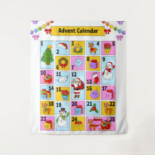 Countdown To Christmas Advent Calendar Tapestry