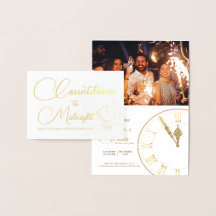 Countdown to midnight - Foil Invitation