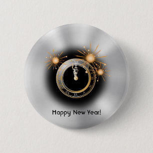 Countdown to the New Year 6 Cm Round Badge