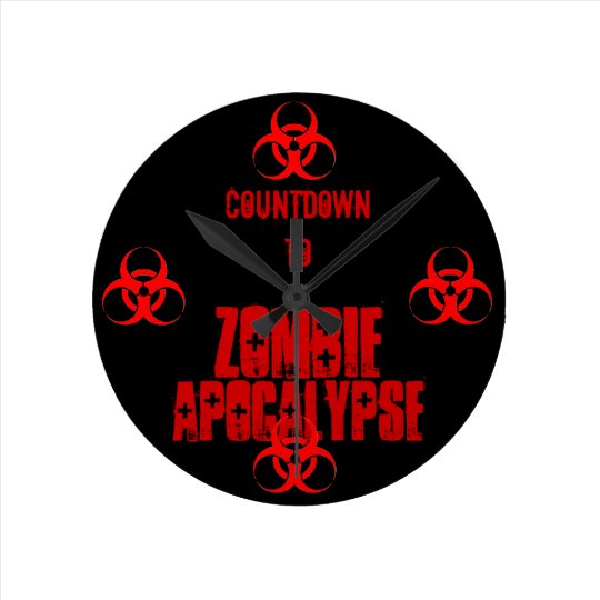 countdown to zombie apocalypse clock Zazzle.co.uk