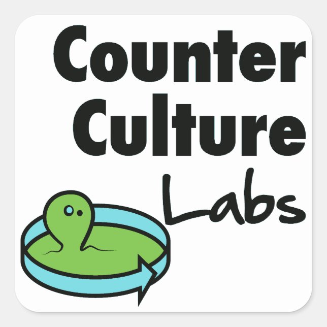 Counter Culture Labs square logo Square Sticker (Front)