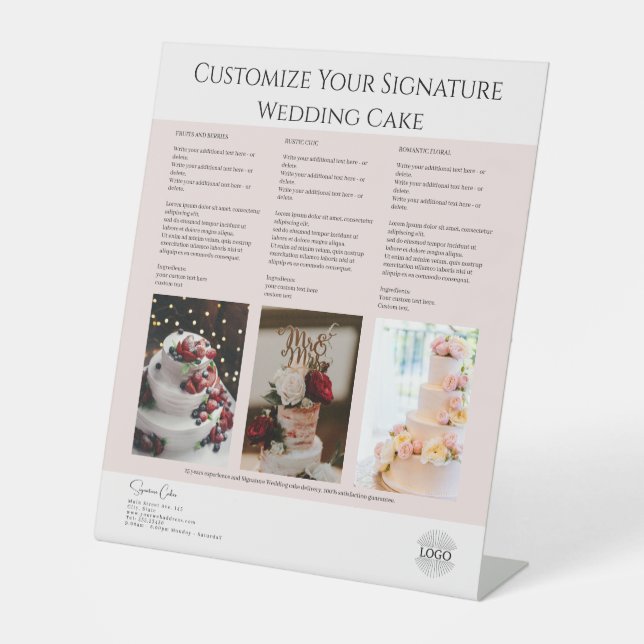 Counter Pedestal Sign (Front)