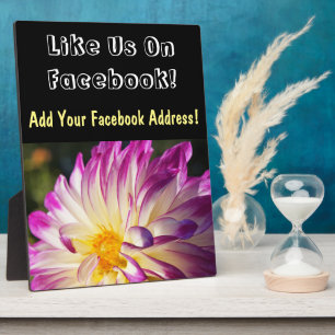 Counter sign plaque Like Us On Facebook! sign