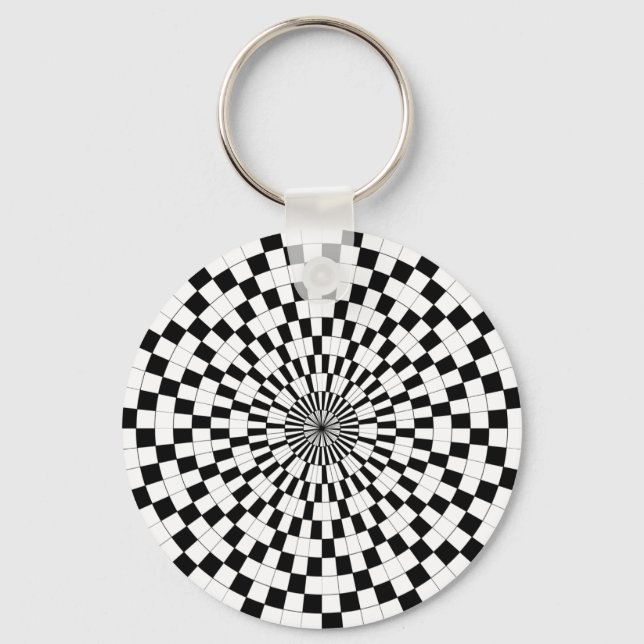 Counter Spirals by Kenneth Yoncich Key Ring (Front)