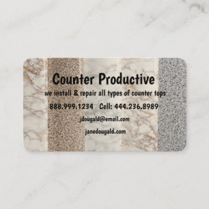 Counter Top Install & Repair Business Business Card