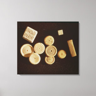 Counters and dice, Gallo-Roman Canvas Print