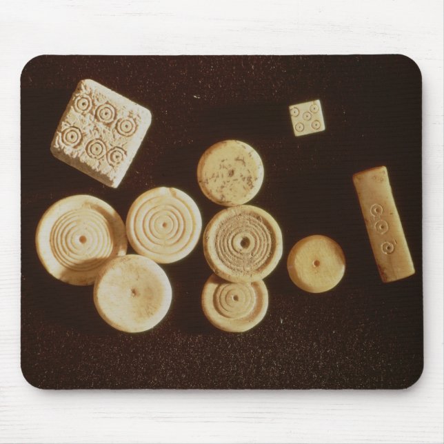 Counters and dice, Gallo-Roman Mouse Mat (Front)