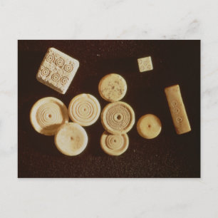Counters and dice, Gallo-Roman Postcard
