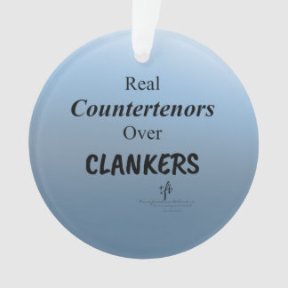 Countertenors Over Clankers Blue Anti-AI Slop Ornament