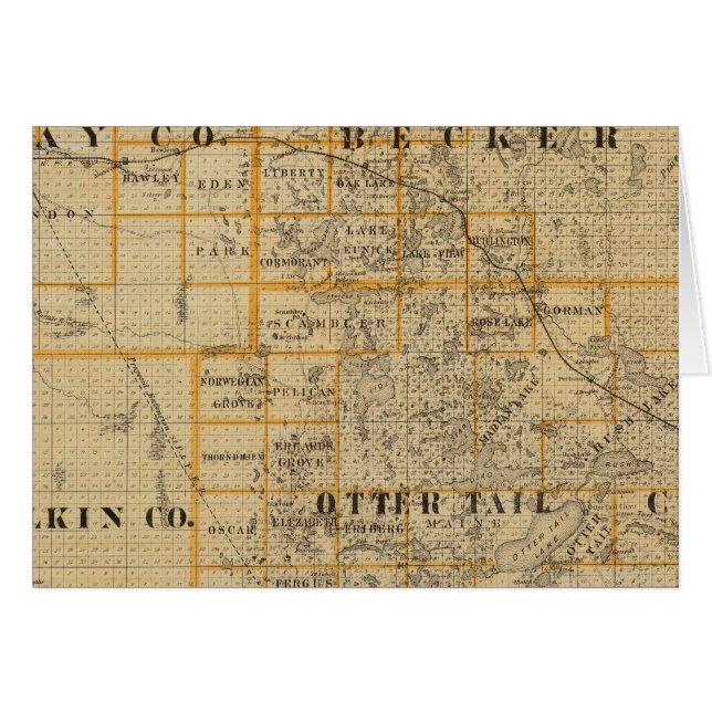 Counties of Clay, Wilkin, Becker, Minnesota (Front Horizontal)