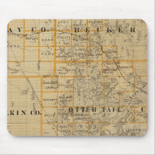 Counties of Clay, Wilkin, Becker, Minnesota Mouse Mat