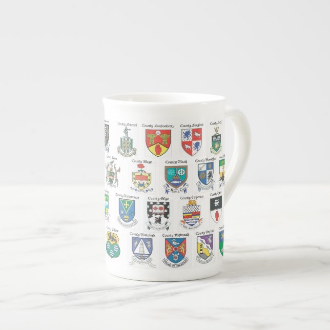 Counties of Ireland Bone China Mug (Front Right)