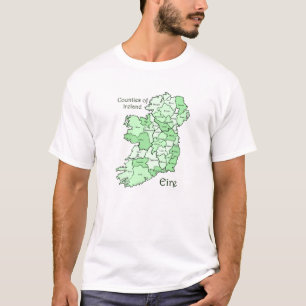 Counties of Ireland Map T-Shirts