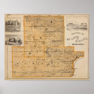 Counties of McLeod and Sibley, Minnesota Poster