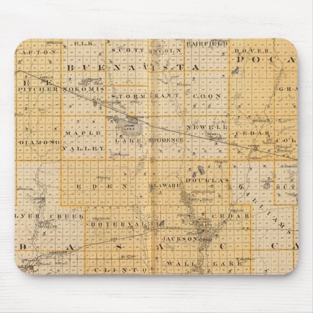Counties of Pocahontas, Cherokee Mouse Mat (Front)