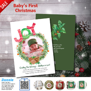 Counting Blessings Birth Announcement Christmas