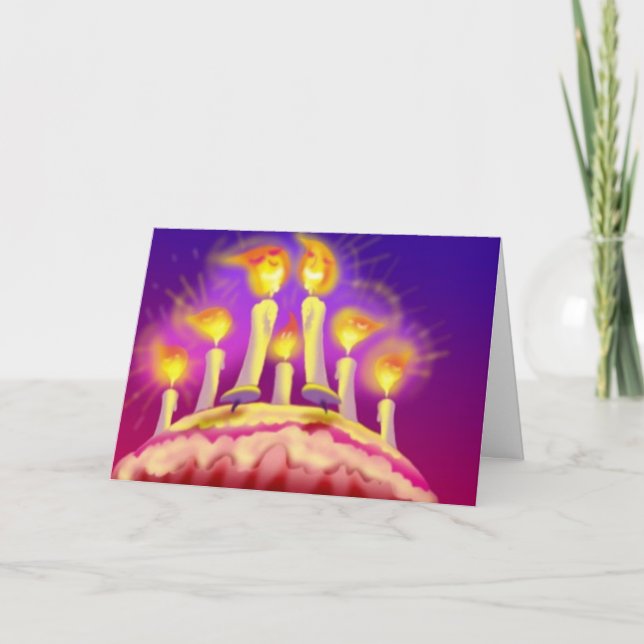 Counting Candles Birthday Card (Front)