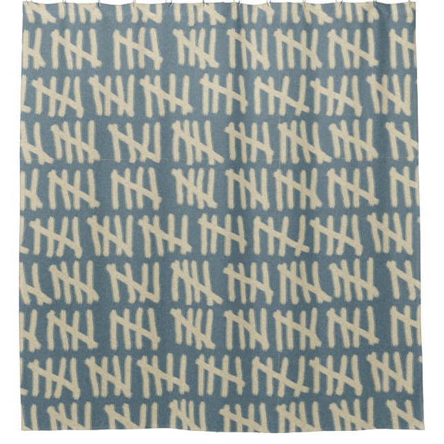 Counting Days Bigger Print Cream on any Colour Shower Curtain (Front)