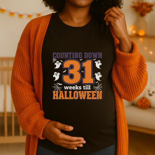 Counting Down Till Halloween Maternity T-Shirt