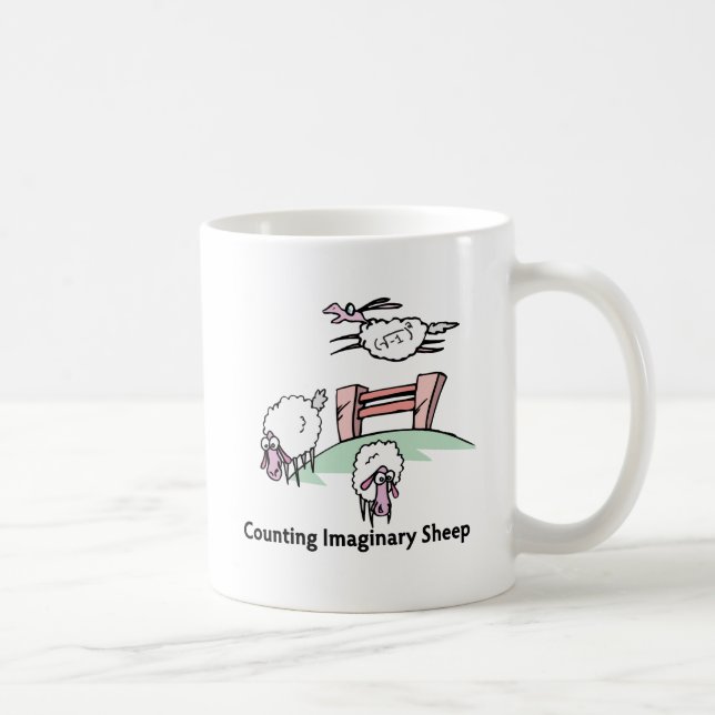 Counting Imaginary Sheep Coffee Mug (Right)
