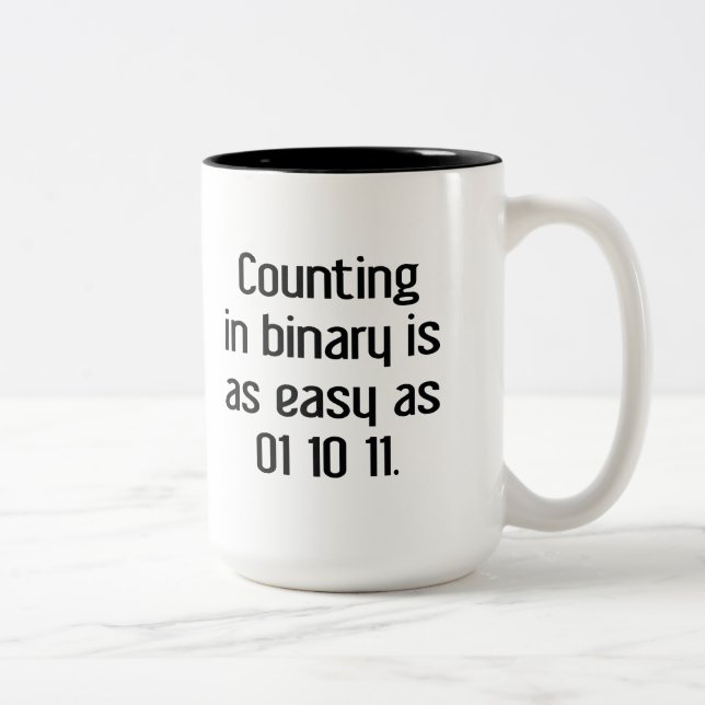 Counting In Binary Two-Tone Coffee Mug (Right)