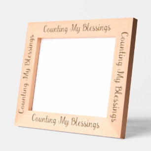 "COUNTING MY BLESSINGS"  ETCHED FRAMES