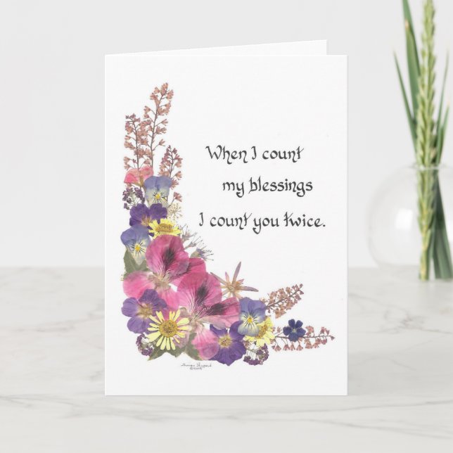 Counting my Blessings Thank You Card (Front)