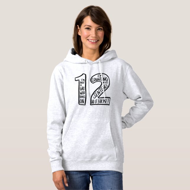 Counting Sentences: Witty Typography Hoodie (Front Full)