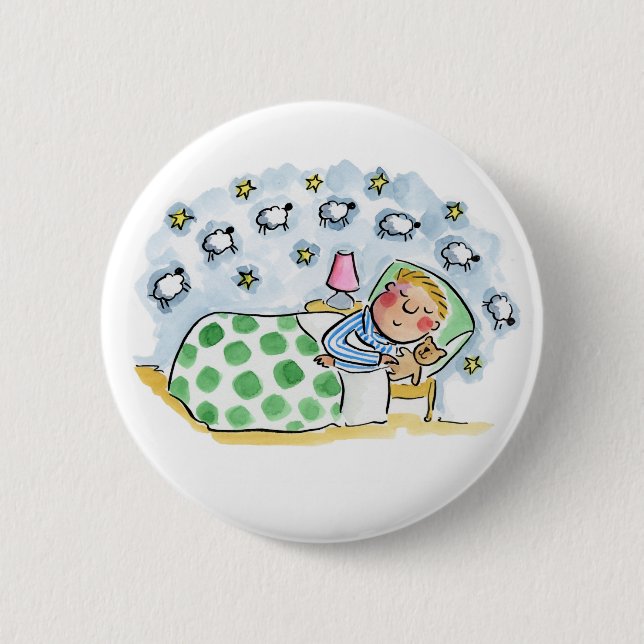 Counting Sheep 6 Cm Round Badge (Front)