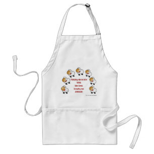 Counting sheep BBQ funny humourous Standard Apron