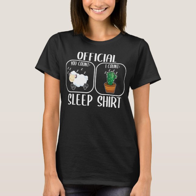 Counting Sheep Cactus Sleepshirt T-Shirt (Front)