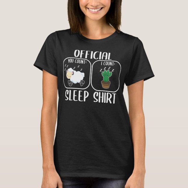 Counting Sheep Cactus Sleepshirt T-Shirt (Front)