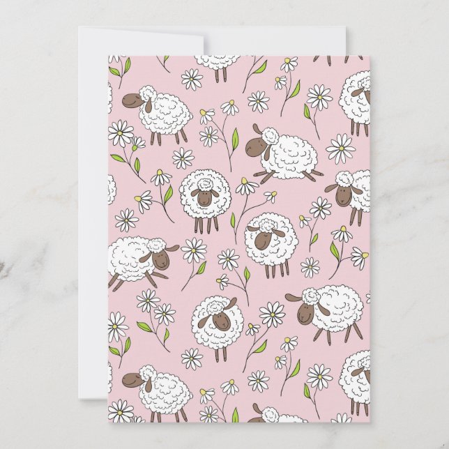 Counting sheep on cotton candy pink (Front)