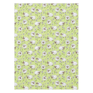 Counting sheep on honney dew green tablecloth