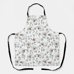 Counting sheep on white apron