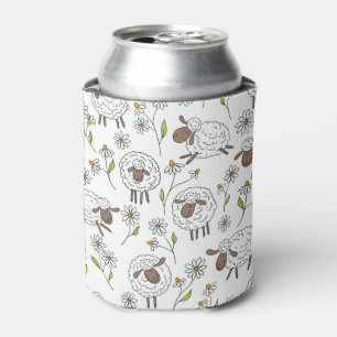 Counting sheep on white can cooler
