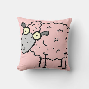 COUNTING SHEEP PINK THROW PILLOW - DESIGNER GIFTS