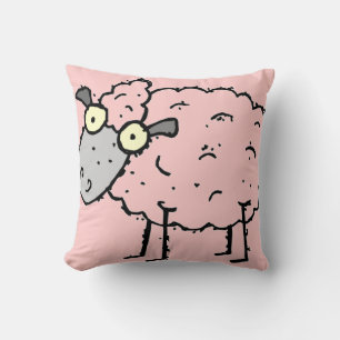 COUNTING SHEEP PINK THROW PILLOW - DESIGNER GIFTS