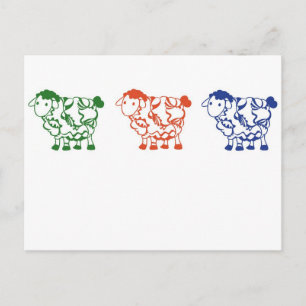 Counting sheep postcard