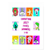 Counting Silly Faces Book #1: Numbers 1- 10 Poster