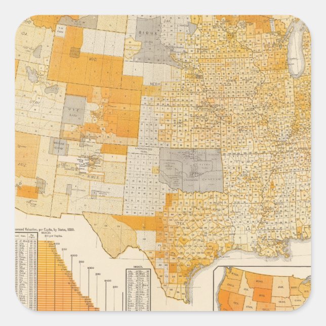 countries assessed valuation square sticker (Front)