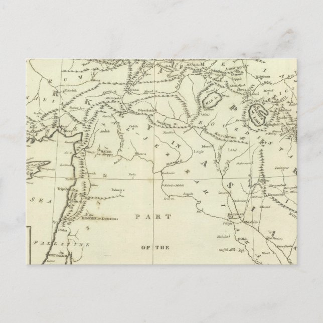 Countries Situated between Shiraz Postcard (Front)