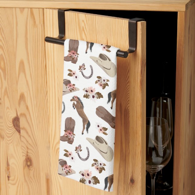 Country and Floral Kitchen Towel (Thirds Fold)