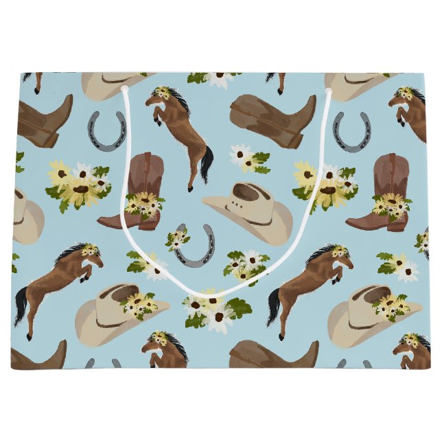 Country and Floral Large Gift Bag (Front)