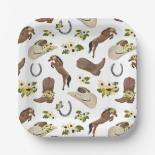 Country and Floral Paper Plates