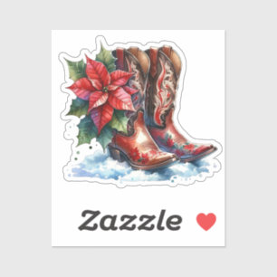 Country and Western Rustic Cowboy Boots Christmas