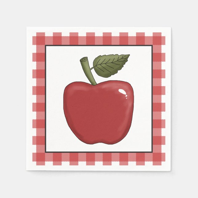 Country apple fruit paper napkins (Front)