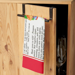 Country Apple Pie Recipe Tea Towel