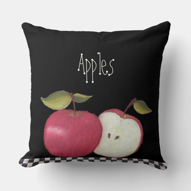 Country Apple Throw Pillow (Front)